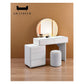 LED Vanity Mirror Dressing Table Set with Push-to-Open Drawers