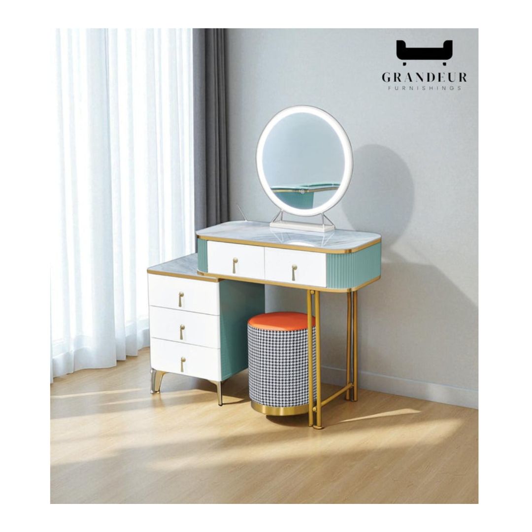 Vanity Table with LED Mirror & Sintered Stone Top Dressing Table 3 Colours