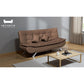 Convertible Sofa Bed in PU Leather for Modern Living Spaces