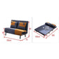 Two-Tone Fabric Sofa Bed with Pillows