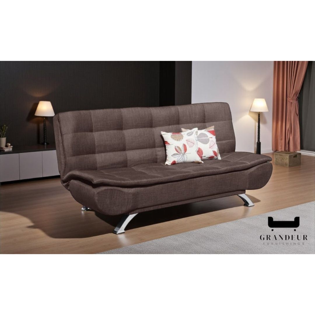 Multi-Functional Sofa Bed with Stylish Fabric Upholstery