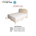 Cream Sorella bed with colour options and dimensions