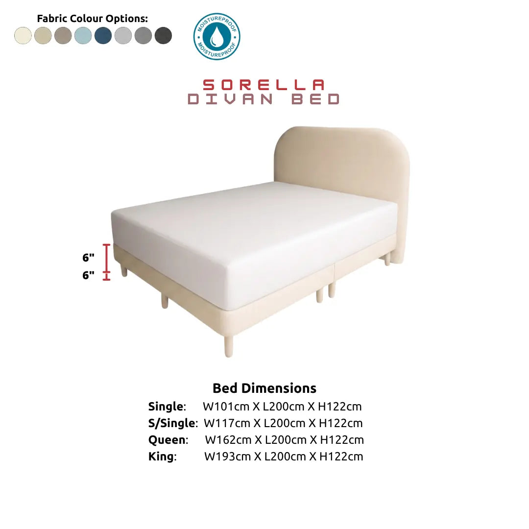 Sorella Luxury Upholstered Divan Bed | Scandinavian Modern Design Grandeur Furnishings