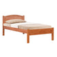 Modern Solid Wood Bed Frame with Arched Headboard