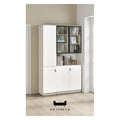 Modern Modular Book Cabinet & Office Storage Bookcase | Lockable Doors & Adjustable Shelves Grandeur Furnishings