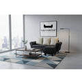 3 Seater Leather Sofa with Ottoman Foot Stool Grandeur Furnishings