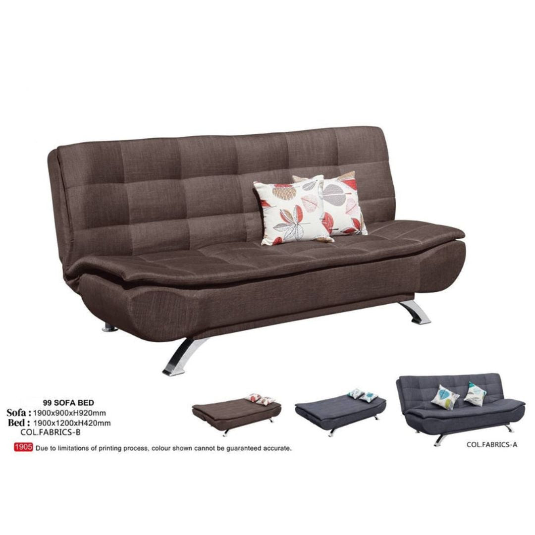 Multi-Functional Sofa Bed with Stylish Fabric Upholstery