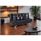 Convertible Sofa Bed in PU Leather for Modern Living Spaces
