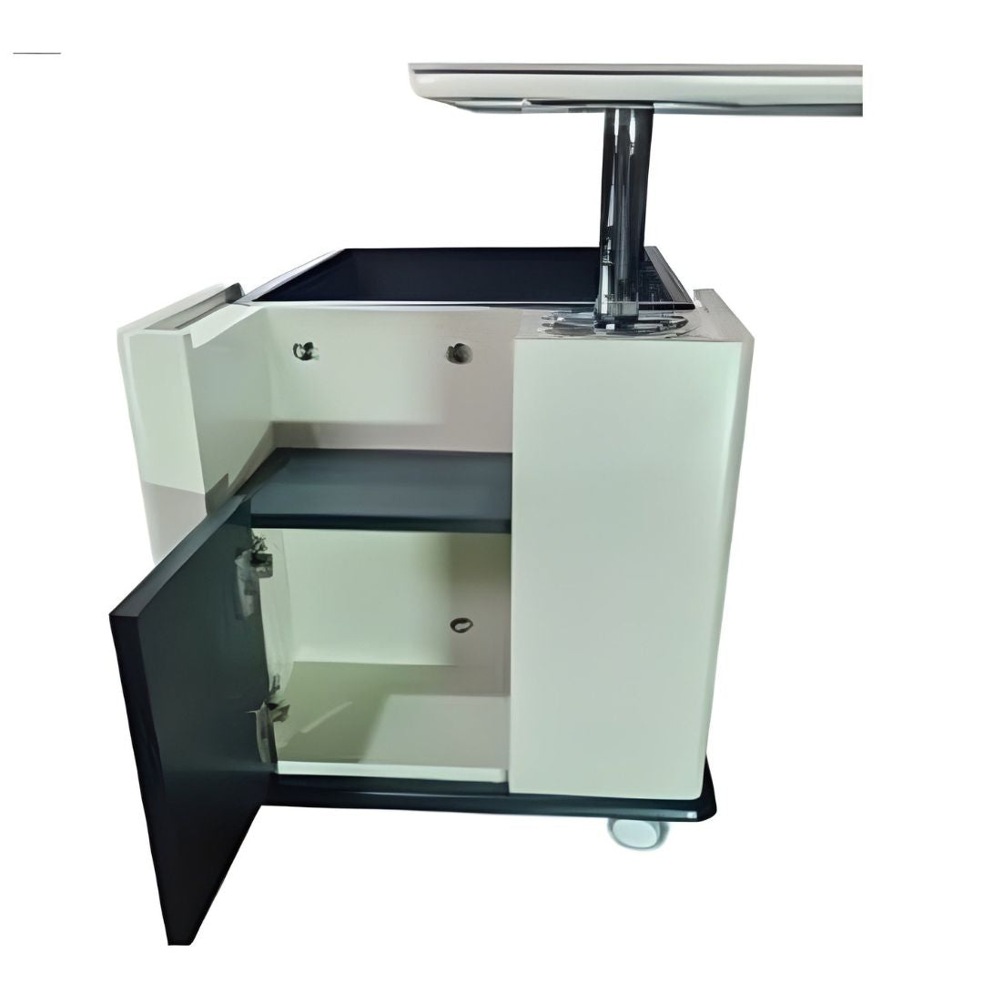 Lift-Up Storage Coffee Table with Top-Sintered Stone Matt Finish