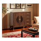 Elegant Wooden Sideboard Side Cabinet with Brass Accents