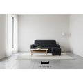 Sleek 3-Seater Sofa with Ottoman Foot Stool Grandeur Furnishings
