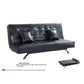 Stylish and Versatile Sofa Bed in Brown and Black Leather