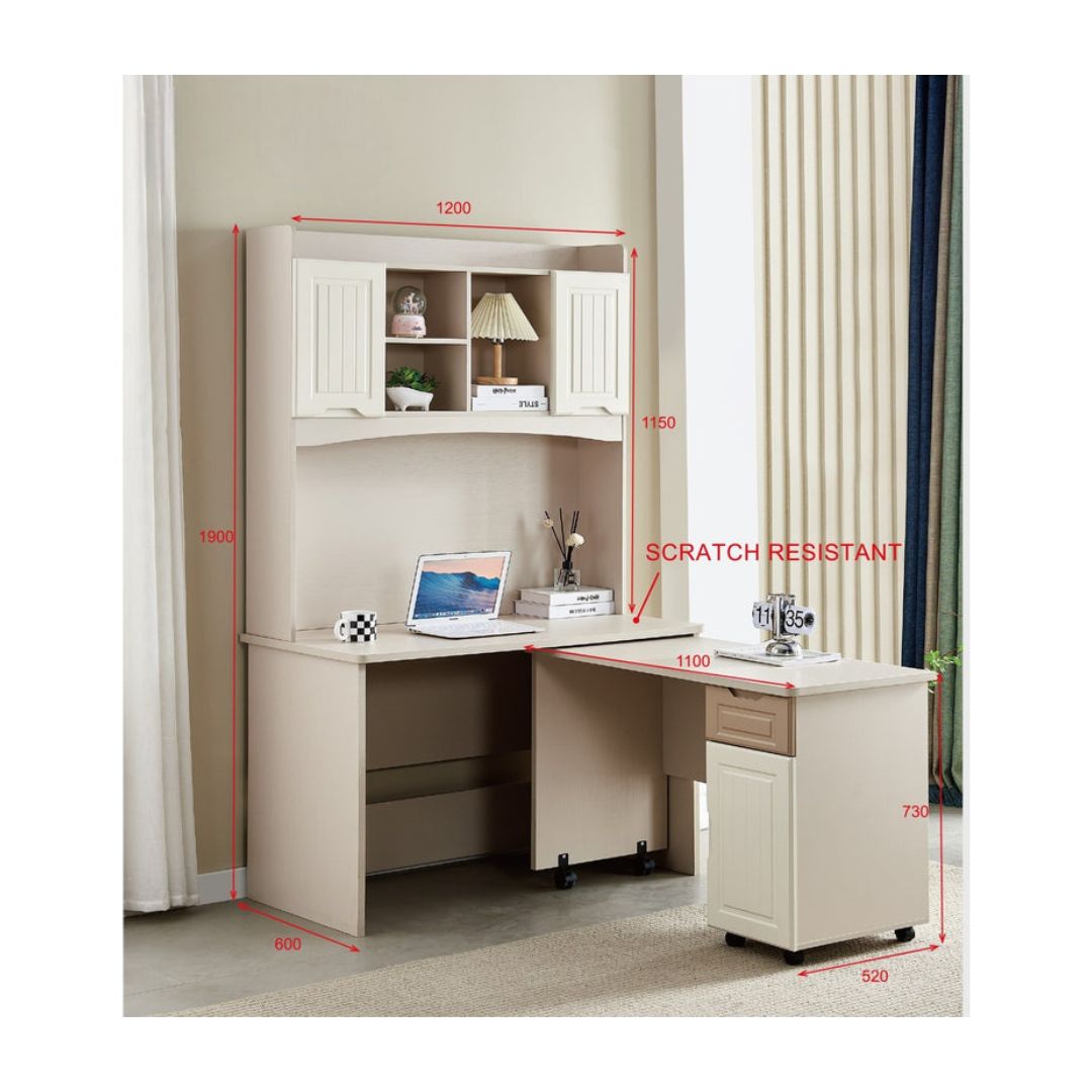 Study Table with Scratch-Resistant Finish Laptop Desk Available in 3 Sizes