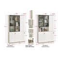 Modern Modular Book Cabinet & Office Storage Bookcase | Lockable Doors & Adjustable Shelves Grandeur Furnishings