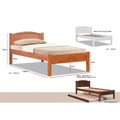 Modern Solid Wood Bed Frame with Arched Headboard Grandeur Furnishings