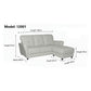 3 Seater Faux Leather Sofa with Ottoman Stool  - 3 Seater Couch Foot Stool