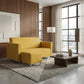 LINA Fabric Sofa with Ottoman Stool | Modern Minimalist Couch with Footrest | Compact Living Room Furniture L-Shape Flexible Layout Grandeur Furnishings