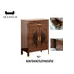 Elegant Wooden Sideboard Side Cabinet with Brass Accents