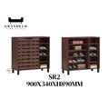Modern Wooden Shoe Cabinet – Stylish and Spacious Storage Shoe Rack (6 Sizes) Grandeur Furnishings