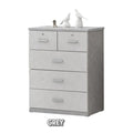 Modern 5-Drawer Storage Chest of Drawers in Grey or White Grandeur Furnishings