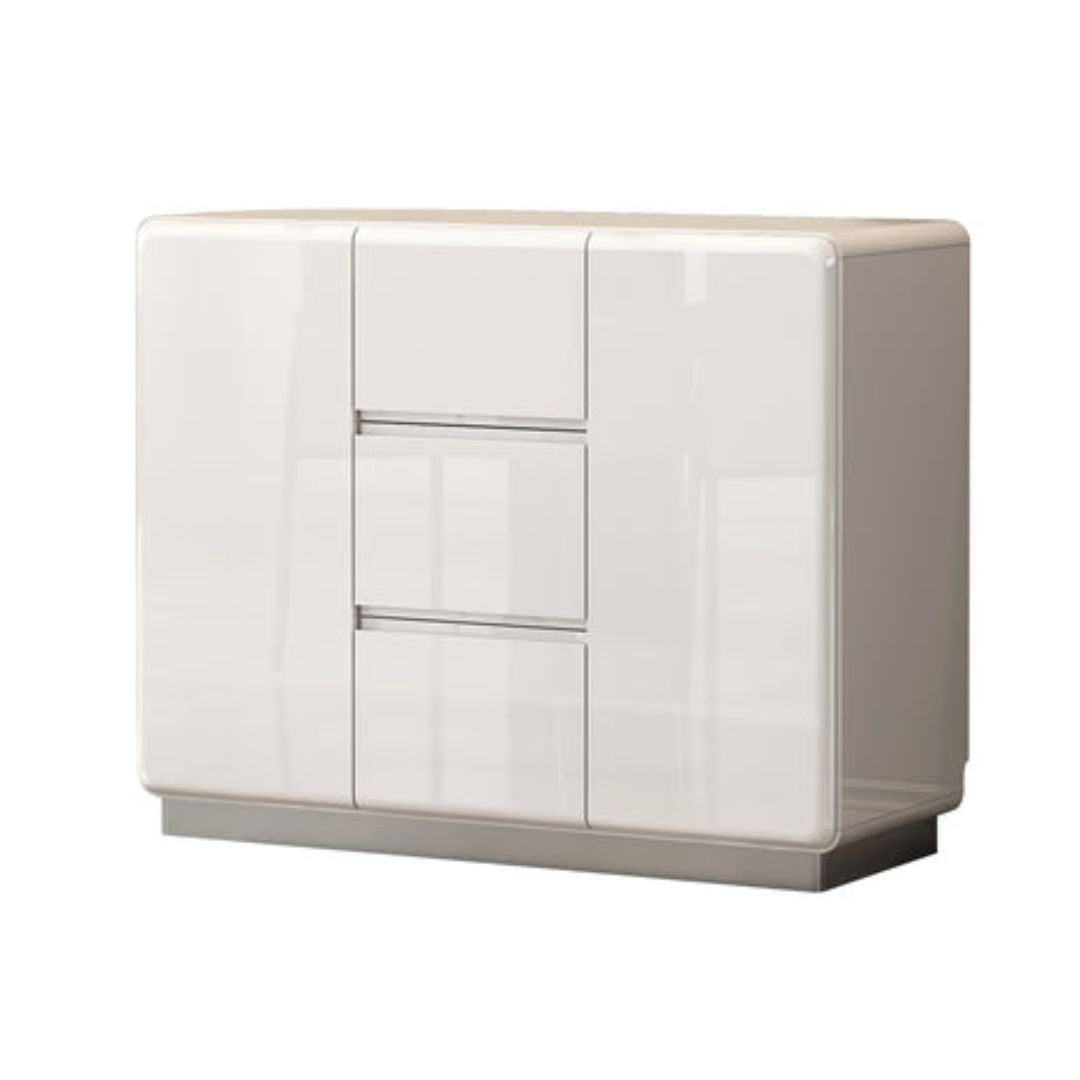 Modern Gloss White & Grey Side Cabinet with Soft-Close Drawers – Available in Multiple Sizes