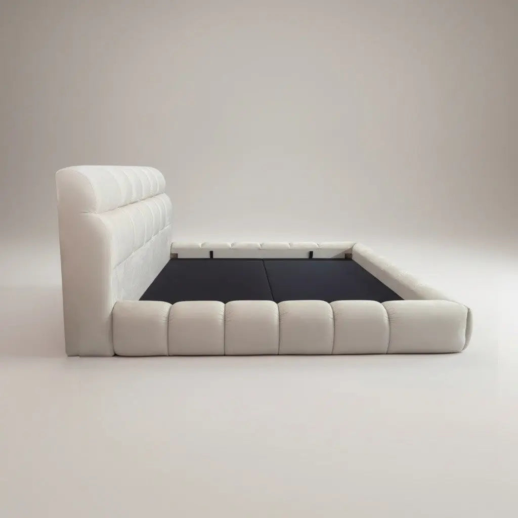 Cadenza Premium Fabric Panel Bed Frame | Modern Luxury Bedroom | Queen/King Size Bed Grandeur Furnishings