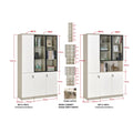 Modern Modular Book Cabinet & Office Storage Bookcase | Lockable Doors & Adjustable Shelves Grandeur Furnishings