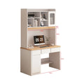Study Table with Maple Wood Top & Matte White Base - Multiple Sizes Available Grandeur Furnishings