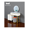 Vanity Table with LED Mirror & Sintered Stone Top Dressing Table 3 Colours Grandeur Furnishings