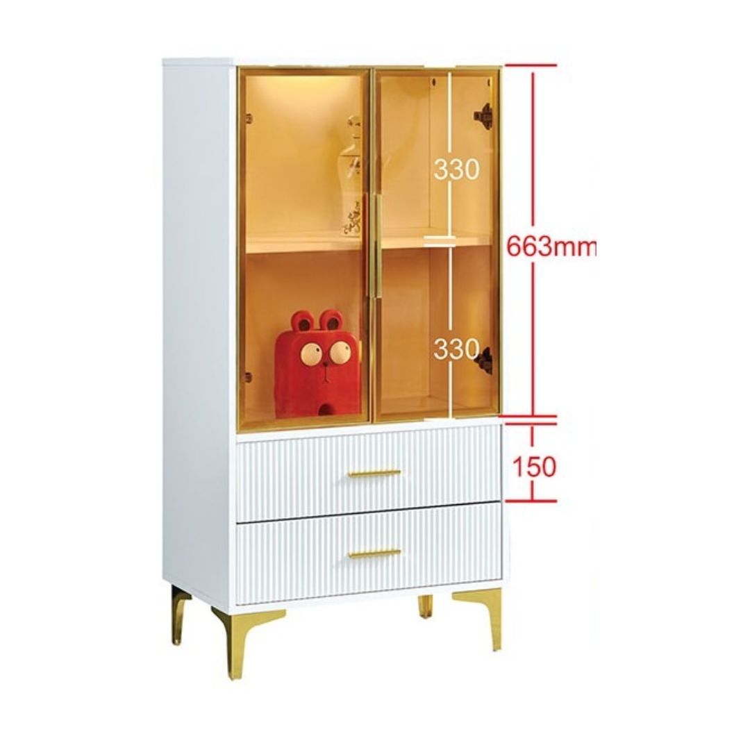 Elegant Glass Side Cabinet – Available in Four Sizes