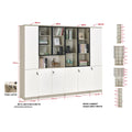 Modern Modular Book Cabinet & Office Storage Bookcase | Lockable Doors & Adjustable Shelves Grandeur Furnishings