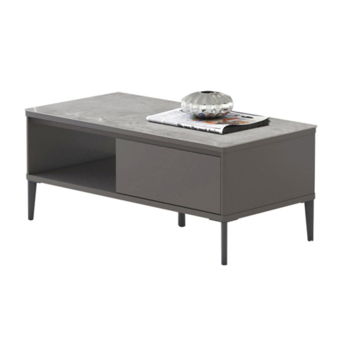 Contemporary Sintered Stone Coffee Table with Storage