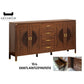 Elegant Wooden Sideboard Side Cabinet with Brass Accents