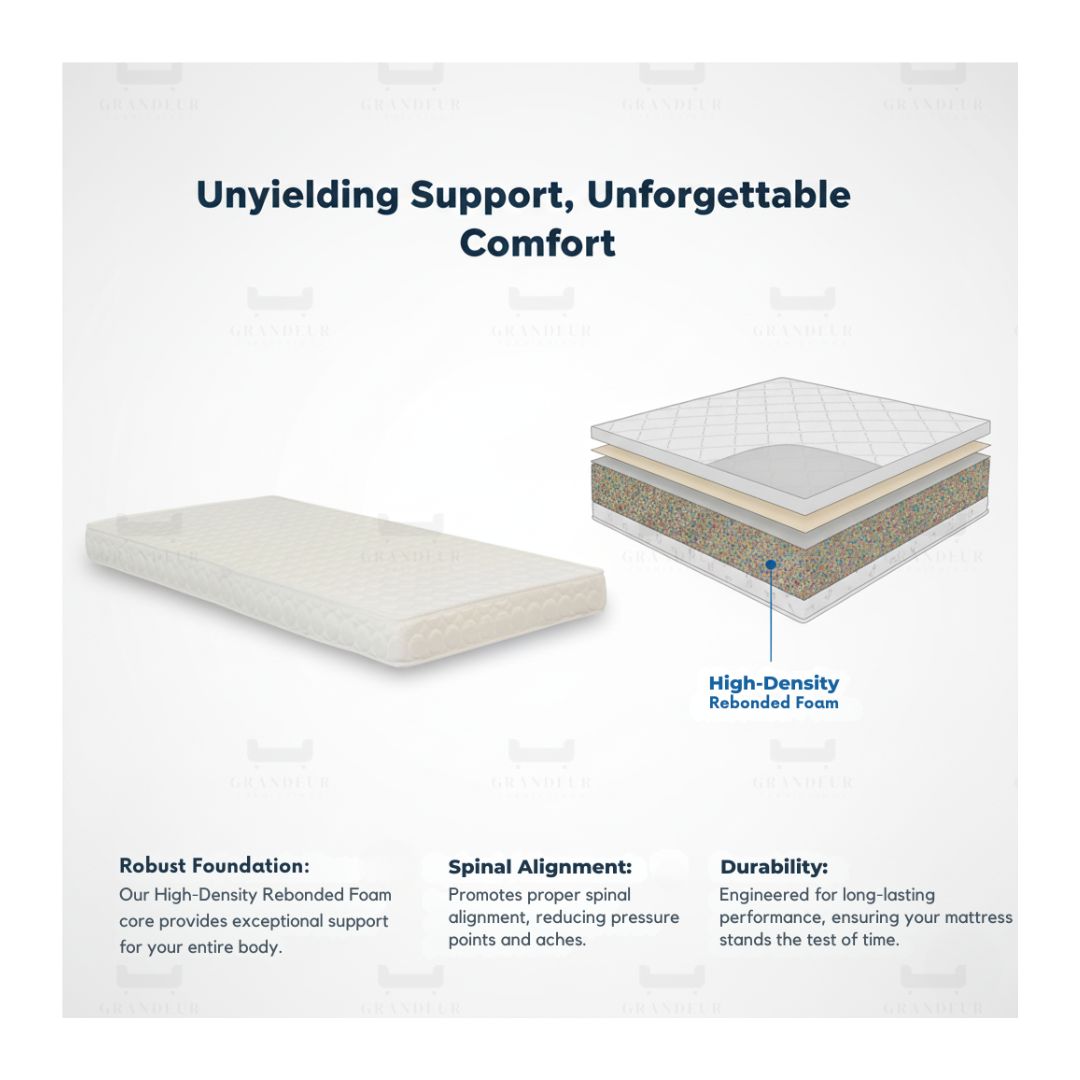 Modern Divan Bed with 8-Inch Foam Mattress | PU Leather Upholstered Bed Frame and Mattress Set