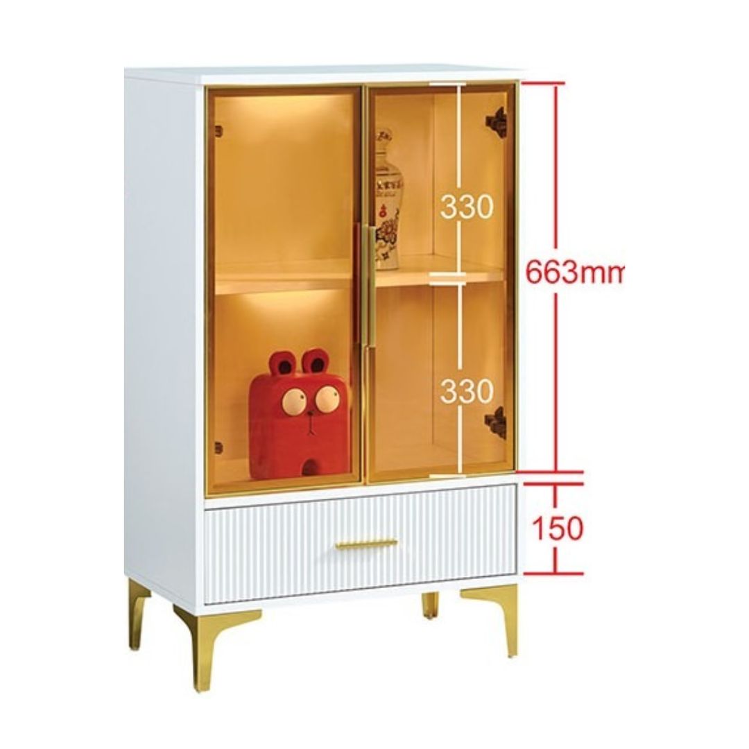 Elegant Glass Side Cabinet – Available in Four Sizes