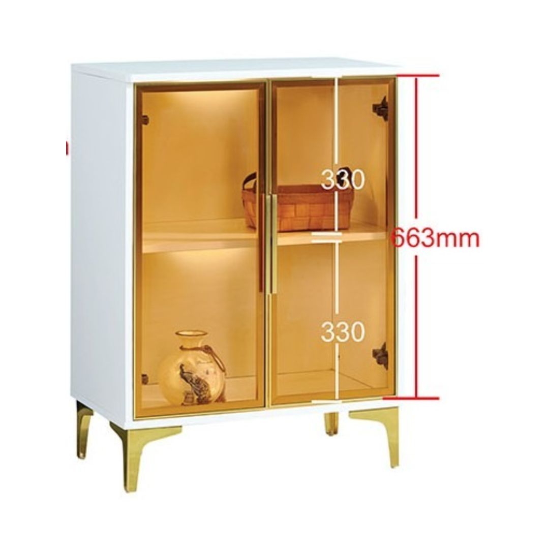 Elegant Glass Side Cabinet – Available in Four Sizes