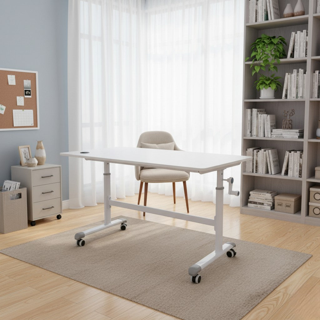 Height Adjustable Laptop & Study Table on Wheels