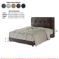 Hotel-Style Fabric Bed Frame with Plush Headboard