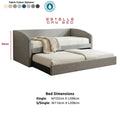 Grey Estelle daybed with colour options and dimensions