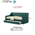 Lunero Day Bed with Pull-Out Trundle | 2-in-1 Space Saving Grandeur Furnishings