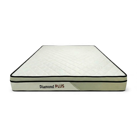 Diamond Plus 10" Euro Top Mattress - Tempered Bonnell Spring System with High Density Foam Comfort Layer - Medium Firm Support