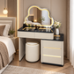 Vanity Table with LED Light and Unique Cloud-Shaped Mirror Dressing Table Set Grandeur Furnishings