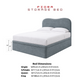 Fiora Curved Headboard Fabric Storage Bed Frame