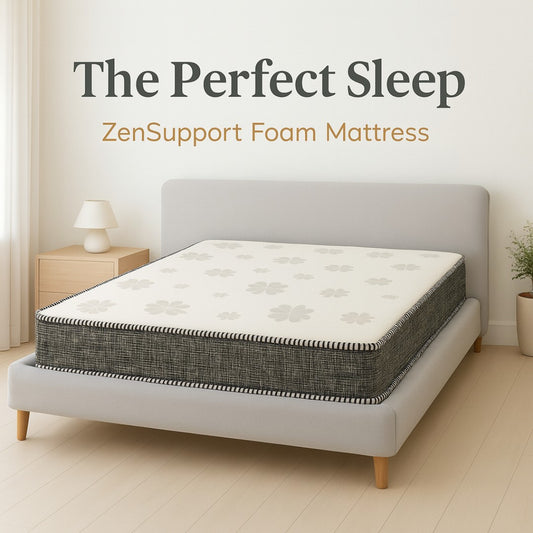 ZenSupport 8" Rebond Foam Mattress - Medium Firm Orthopedic Mattress with Quilted Fabric Top