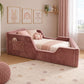 Elyssia Upholstered Daybed Frame with Side Storage Pocket Grandeur Furnishings