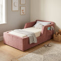 Elyssia Upholstered Daybed Frame with Side Storage Pocket Grandeur Furnishings