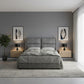 Modern Upholstered Bed Frame with Padded Headboard