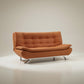 Modern Pet-Friendly Leather 3 Seater Sofa Bed