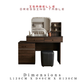 Isabelle Walnut Dressing Table Set with Mirror, Shelves & Stool Grandeur Furnishings