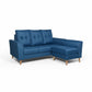 KOVA Premium Fabric Sofa | Modern Living Room Couch & L-Shape Stool Set